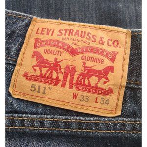 Levi Jeans 511 Men's 33 W x 34 L